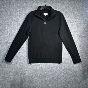 Goodfellow Men's S Black Quarter Zip Sweater Sherpa Lined Neck Casual Comfort